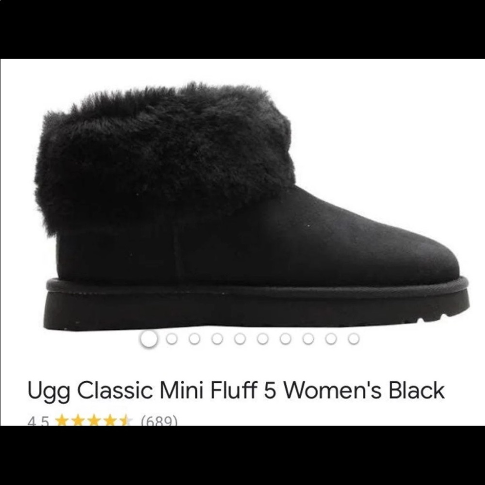 UGG Classic Mini Fluff 5 Women's Black 9